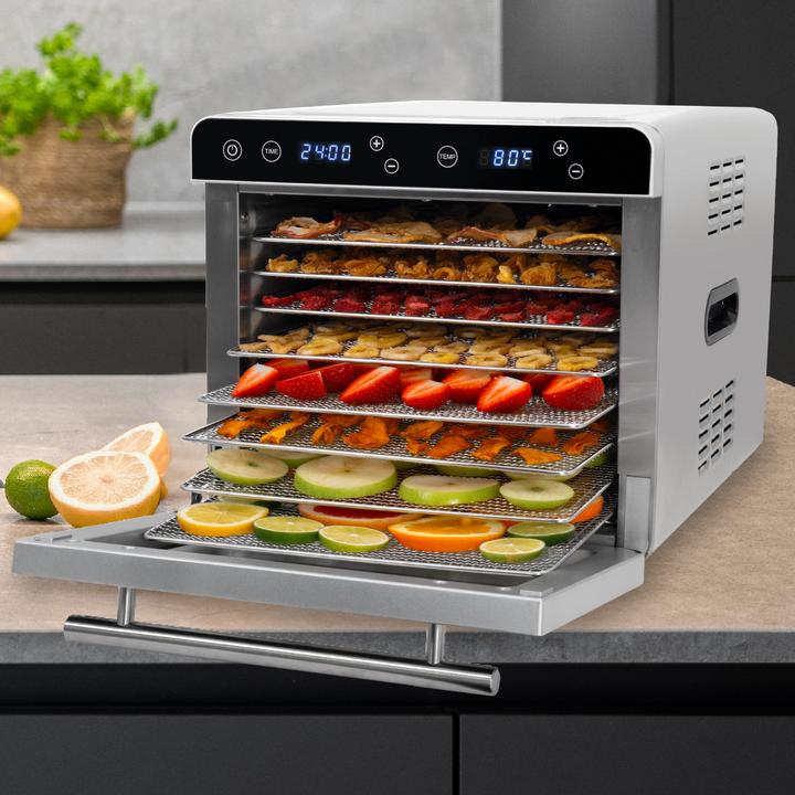 Image du produit KLAMER Premium Dörrautomat XL 700W, 8 extra grosse Einlegefächer aus Edelstahl