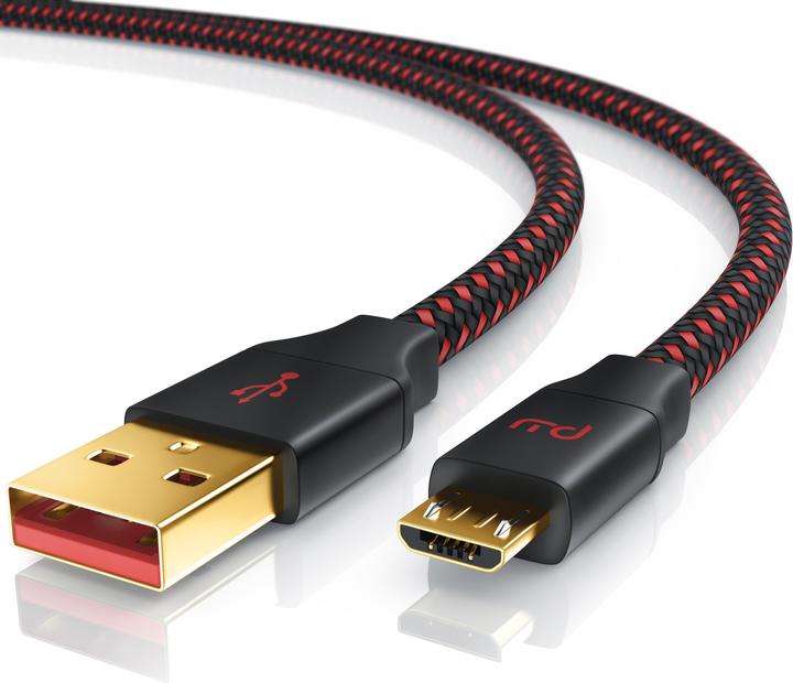 Actual product image Primewire Micro USB 2.0 to USB Type A Cable, UltimateCharge MicroUSB 2.0 Fast Charging Cable with Data (2 m, USB 2.0)