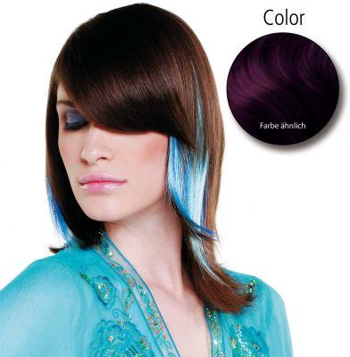 Balmain Straight Fantasy 45cm dark purple 10 Stück Echthaar (Purple, 45 cm)
