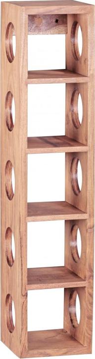 Produktbild FineBuy Weinregal Massivholz Akazie Akazie (15 x 70 x 15 cm, 5 Fl.)