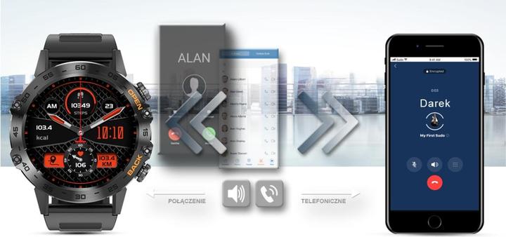Actual product image Gravity SMARTWATCH MĘSKI GT9-1 - WYKONYWANIE POŁĄCZEŃ, CIŚNIENIOMIERZ (sg021a)