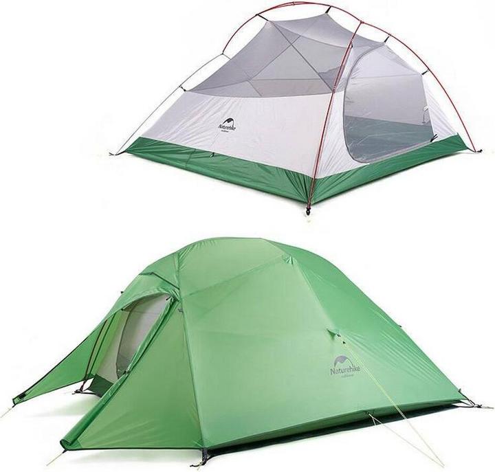 Image du produit Naturehike Namiot Cloud Up 3 20D Updated NH18T030-T-Forest Green (Tente igloo, 2.10 kg, 3 personnes)