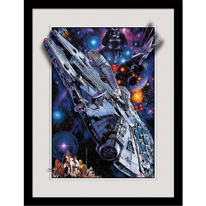 Star Wars Gerahmtes Poster Breakout Millennium Falke (40 x 30 cm)