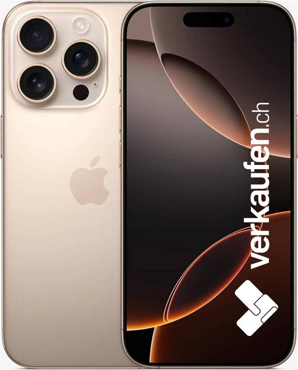 Produktbild verkaufen.ch iPhone 16 Pro (0.13 GB, Desert Titanium, 6.30", 48 Mpx, SIM + eSIM, A / Wie neu)