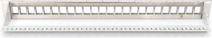 Image du produit Digitus Panneau de brassage modulaire blindé 24 ports vierge 1U Montage en rack couleur gris transp. champ