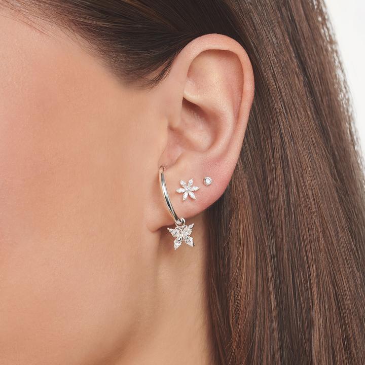 Immagine prodotto Thomas Sabo Orecchini a stallone singolo fiore pietre bianche (Argento 925)