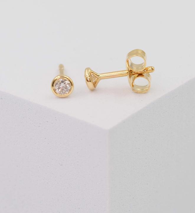 Image du produit Muau Boucles d'oreilles monture à cadre (Or blanc, Or jaune, Or rose ou argent)
