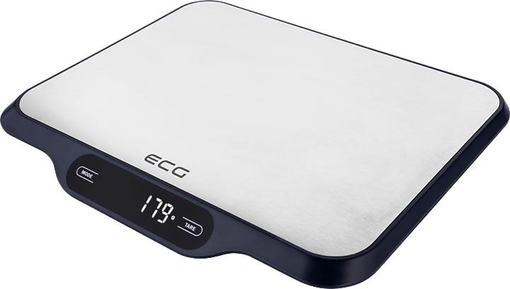 Produktbild ECG KV 215 S Küchenwaage, Edelstahl Arbeitsplatte Rechteck Elektronische Küchenwaage