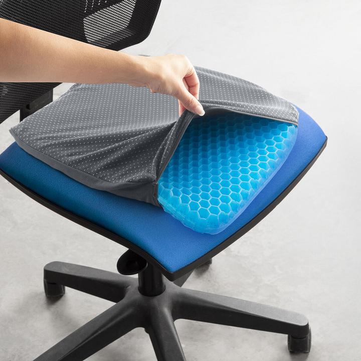 Image du produit InnovaGoods Coussin de gel de silicone en nid d'abeille (37 x 39 x 3 cm)