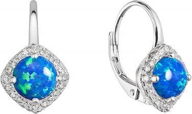 Evolution Group Charming earrings with synthetic opals 11463.3 blue (Synthetische Steine)