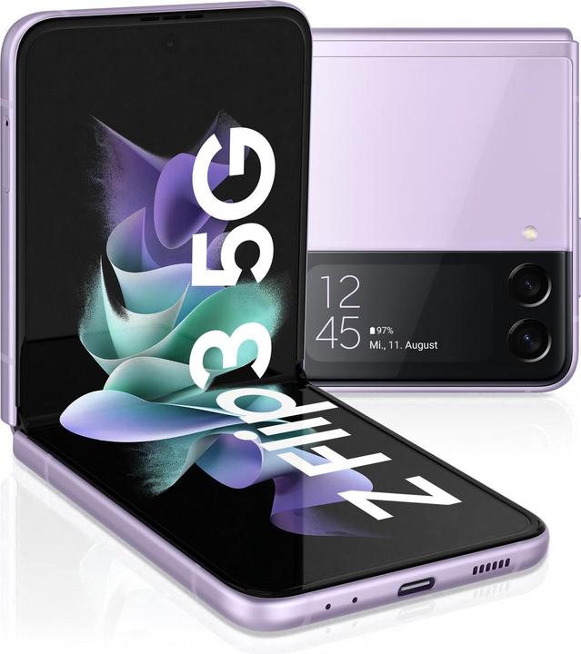 Image du produit Samsung Galaxy Z Flip3 5G UE (128 Go, Lavande, 6.70", SIM + eSIM, 12 Mpx, 5G)