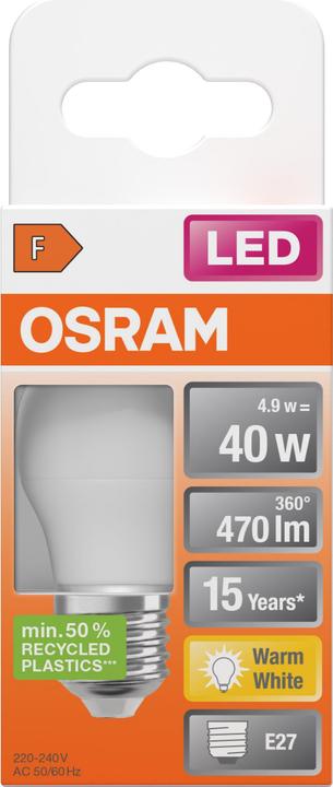 Produktbild Osram Led Star Classic P (E27, 40 W, 470 lm, 1 x, F)