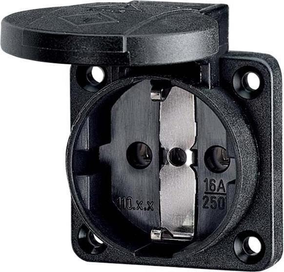 Actual product image Mennekes 11012 1-gang surface-mounted socket outlet IP54 Black