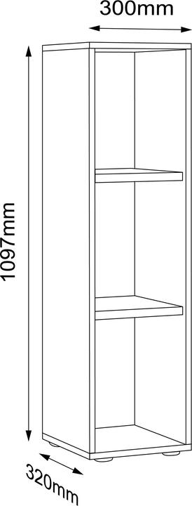 Image du produit VCM Regal Bücher Ordner Aktenregal Salia 3f
