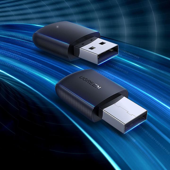 Actual product image Ugreen USB adapter / External Network Adapter CM448, 2.4GHz (black) (USB)