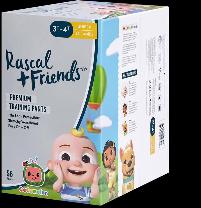 Rascal+Friends RASCAL + FRIENDS Pants 5 size, 58pcs, 13-18 kg, 93594 (Size 5, Pack, 58 Piece)