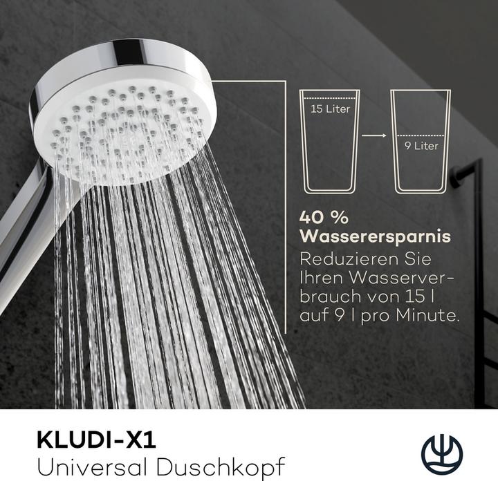 Actual product image Kludi X1 Shower head (1 Beam types, 15 l/min)