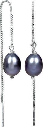 JwL Luxury Pearls - Silver hook earrings withue pearl metallic JL0207