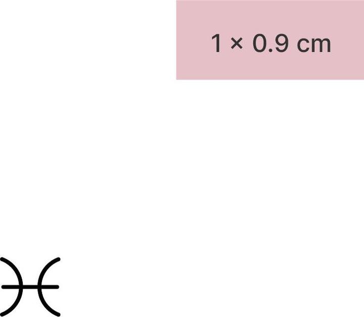 Image du produit minink Tatouage temporaire - Signe astrologique poisson minimaliste