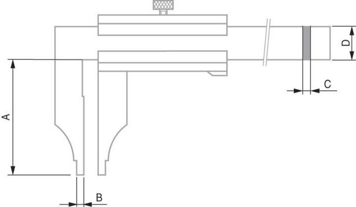 Actual product image Tesa Shop caliper gauge 200 mm / vernier 0.02 / 00510509 (20 cm)