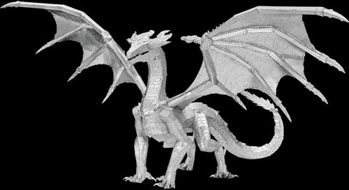 Produktbild Metal Earth : Steel Dragon – Premium Metall Bausatz