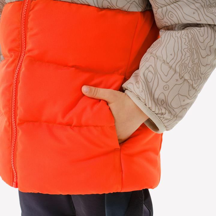 Actual product image Quechua Winter jacket toddlers size 92-116 hiking - NH500 orange/beige