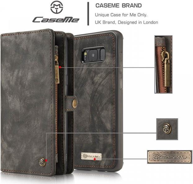 Produktbild Caseme Leder Portemonnaie mit Plastik Hülle (Samsung Galaxy S8+)