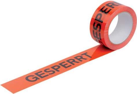 Productafbeelding Wihedü Waarschuwingslint 50mmx66m oranje/zwart (50 mm)