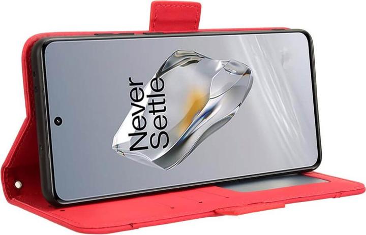 Actual product image Cover-Discount OnePlus 12 - Case with many card slots red (OnePlus 12)