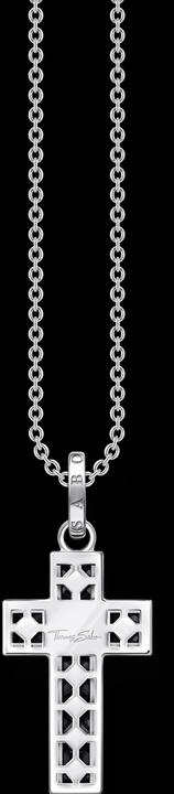 Immagine prodotto Thomas Sabo Collana croce pietre nere argento (Argento 925, 40 - 45 cm)
