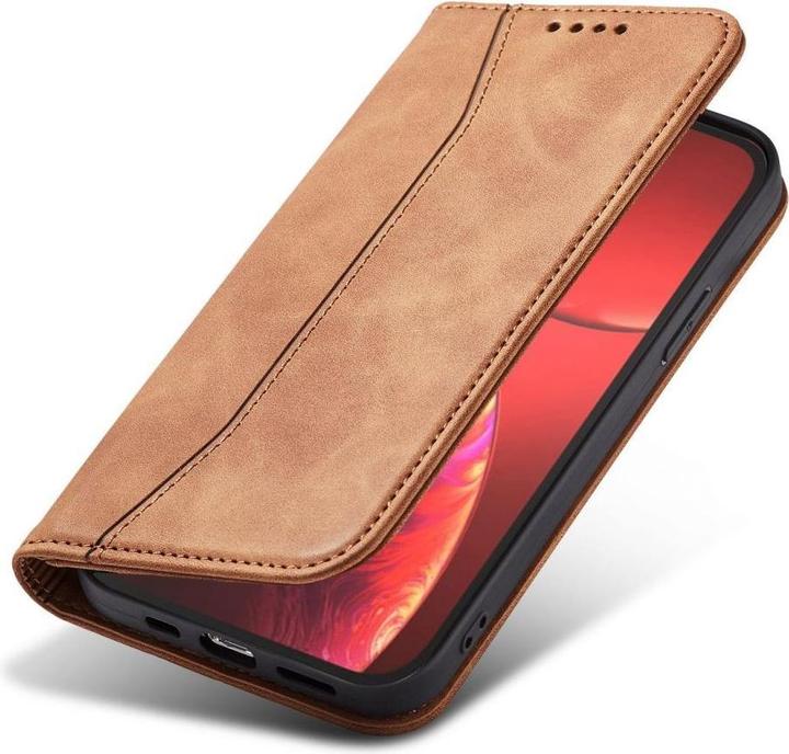 Produktbild Hurtel Magnet Fancy Case Case for iPhone 13 Pro Cover Card Wallet Card Stand Brown (Apple iPhone 13 Pro)