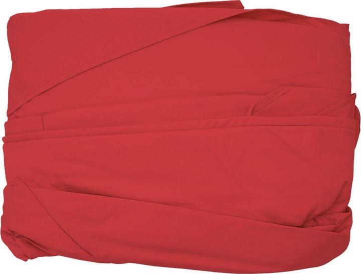 Produktbild Swisshandel24 Bezug für Sonnenschirm Meran Pro, Gastronomie Marktschirm mit Volant Ø 5m, Polyester bordeaux (5 m)