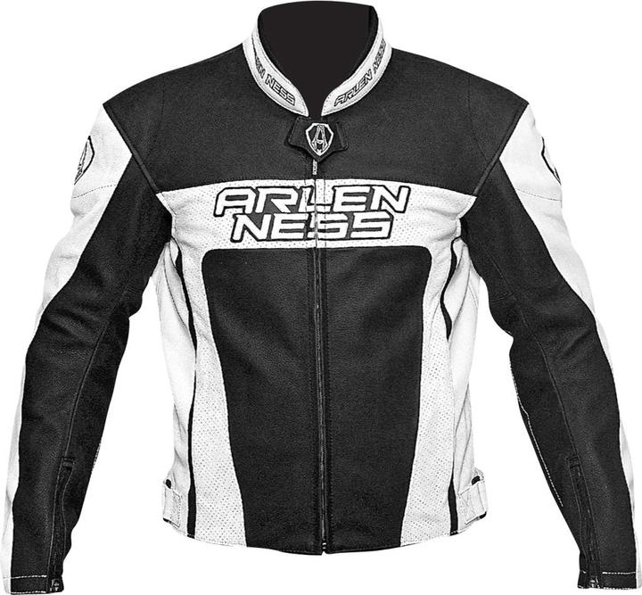 Produktbild Arlen Ness LJ-8986-AN Lederjacke weiss-schwarz 48 (Herren, 48)