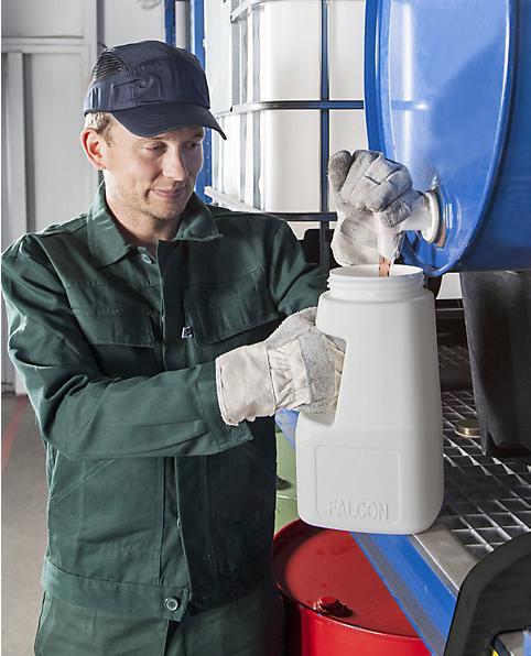 Actual product image Denios LubriFlex PE universal filling can, with 2 spouts, capacity 2 l.