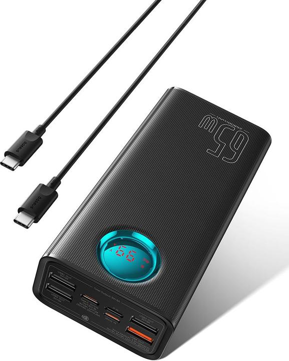 Actual product image Baseus Amblight Digital Display, 26800mAh, 65W, QC + PD, black (26800 mAh, 65 W)