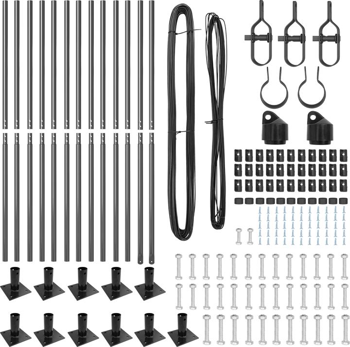 Image du produit VidaXL Kit de poteaux de clôture 26 pièces Gris Béton 3,2 x 3,2 x 78,5 cm