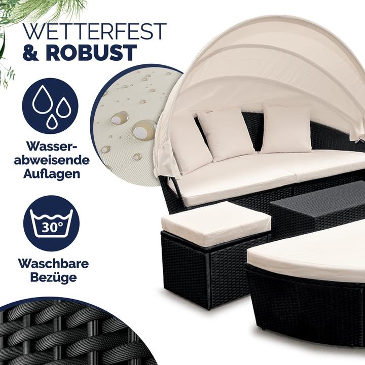 Produktbild Casaria Poly Rattan Sonneninsel