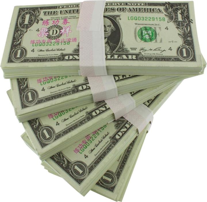 Actual product image JTI Counterfeit money - 1 US dollar (100 banknotes) (Bank note counter)
