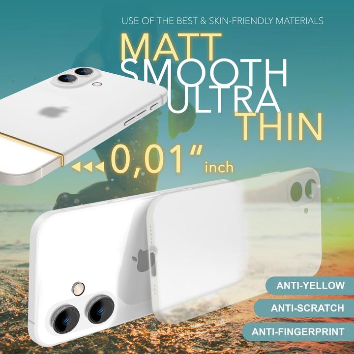 Immagine prodotto Nalia Custodia rigida estremamente sottile da 0,3 mm opaca (Apple iPhone 16)