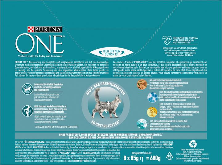 Produktbild Purina ONE Ozeanfisch (Adult, 8 Stk., 85 g)
