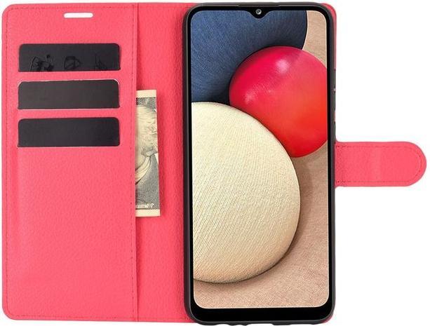 Actual product image MU Classic Litchi Leather Bookcover Series (Samsung Galaxy A02s)
