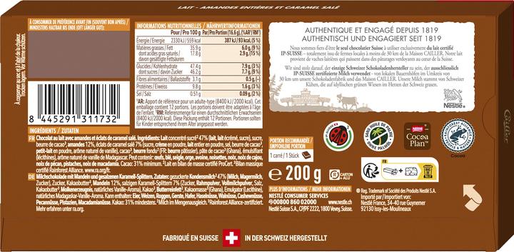 Actual product image Cailler Caramel Almond (200 g)