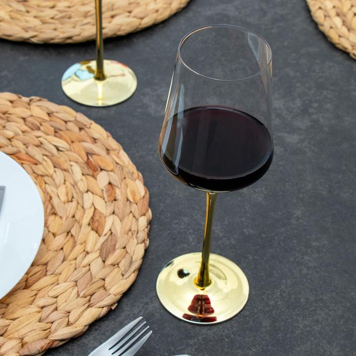 Produktbild Intirilife Wein Glas Set für Rotwein Weisswein (38 cl, 6 Gläser, Weissweingläser, Rotweingläser, Weingläser Set)