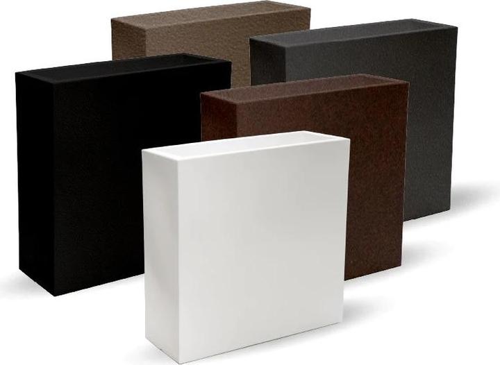 Image du produit Newgarden JUNCO 80 Jardinière XXL grande double paroi carrée haute 80x32x80cm noir 39L extérieur