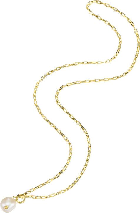 Immagine prodotto Glanzstücke München Donna argento perla d'acqua dolce coltivata oro giallo 45,0 cm - 28423 (Argento, 45 cm)