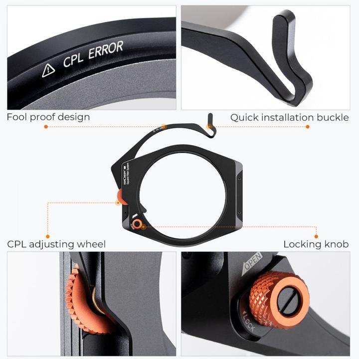 Immagine prodotto K&F Concept Concept X-Pro Filtro quadrato Houder + 95 mm CPL