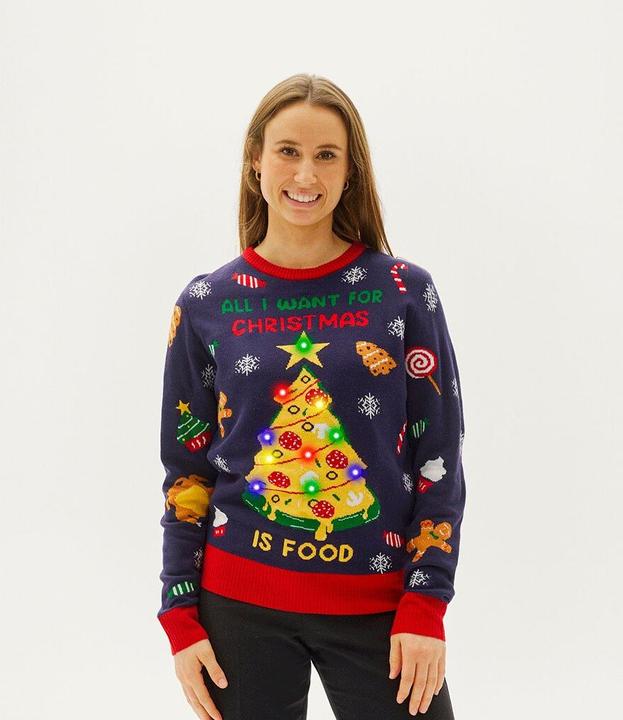 Immagine prodotto Christmas Sweats Tutto quello che voglio per Natale è il cibo a LED (S)