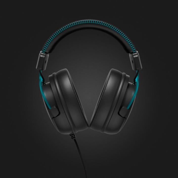 Actual product image Lamax LMXHDE1 headphones/headset Wired Head-band Gaming Black (Cable)