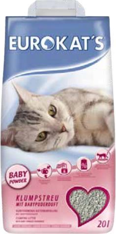 Produktbild Eurokat's Katzenstreu EUROKATS Babypuder 20 l (Parfümiert, 20.43 kg)