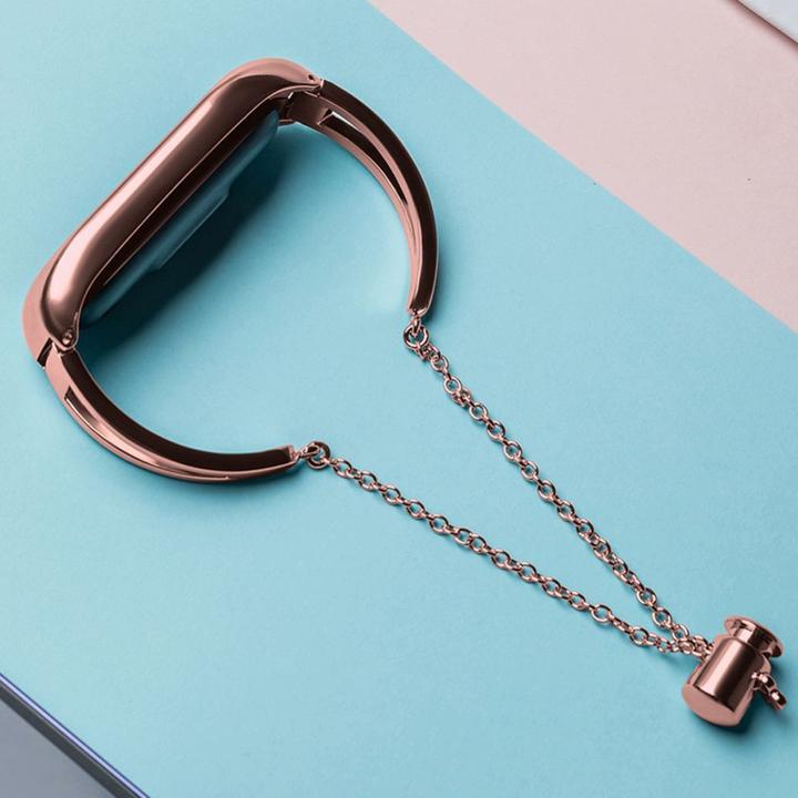 Immagine prodotto Hurtel Cinturino di ricambio in metallo per Xiaomi Mi Band 6 / 5 / 4 / 3 rosa (Acciaio inossidabile)